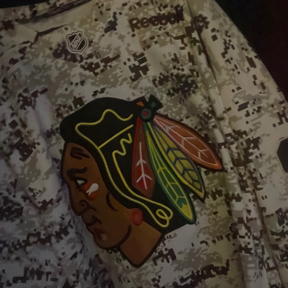 COPY - Desert Marine Camo Blackhawks Jersey #88 Patrick Kane
